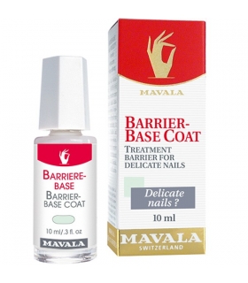 محلول محافظ ناخن های حساس و آسیب دیده ماوالا مدل باریربیس Mavala Barrier Base Cleanser And Oil Nail 10ml 