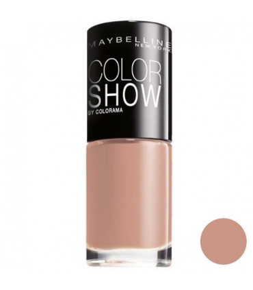 لاک ناخن میبلین مدل ووآ کالر شو موو کیس  150 Maybelline Vao Color Show Mauve Kiss Nail Polish 150