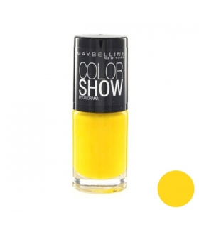 لاک ناخن میبلین مدل ووآ کالر شو الکتریک یلو  Maybelline Vao Color Show Electric Yellow Nail Polish 749