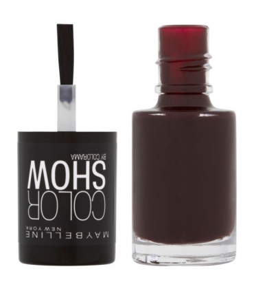 لاک ناخن میبلین مدل ووآ کالر شو برگاندی کیس Maybelline Vao Colorshow Burgundy Kiss Nail Polish 357
