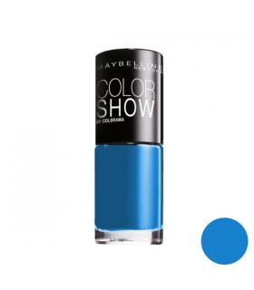 لاک ناخن میبلین مدل ووآ کالر شو سوپر پاور بلو  Maybelline Vao Color Show Superpower Blue Nail Polish 654