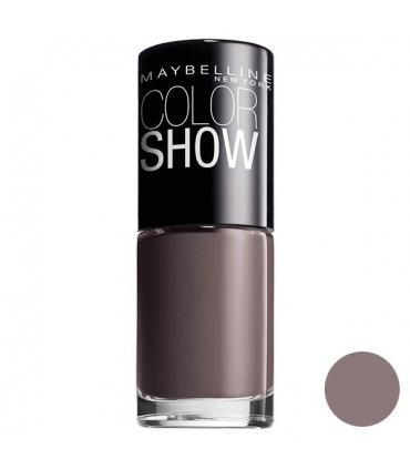 لاک ناخن میبلین مدل ووآ کالر شو میدنایت تاپ Maybelline Vao Color Show Midnight Taupe Nail Polish 549