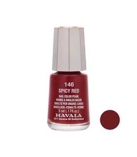 لاک ناخن ماوالا مدل مینی اسپایسی رد شماره 146 Mavala Mini Spicy Red Nail Polish 146