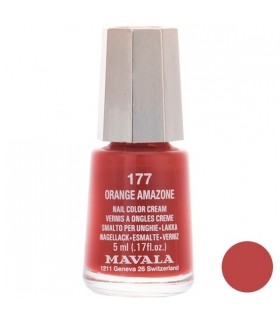 لاک ناخن ماوالا مدل مینی اورنج آمازون شماره 177 Mavala Mini Orange Amazone Nail Polish 177