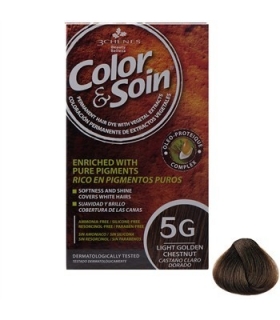 کیت رنگ مو کالر اند سوان سری طلایی شماره 5 جی Color-And-Soin-Gold-5G