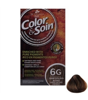 کیت رنگ مو کالر اند سوان سری طلایی شماره 6 جی Color-And-Soin-Gold-6G