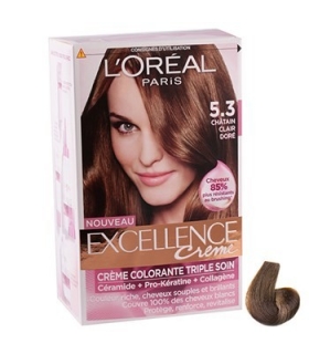 کیت رنگ مو لورآل شماره 5.3 اکسلنس Loreal Excellence No 5.3 Hair Color Kit