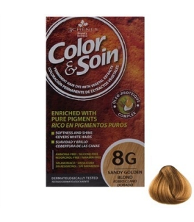  کیت رنگ مو کالر اند سوان سری طلایی شماره 8 جی Color And Soin Gold 8G