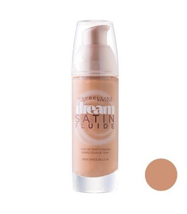  کرم پودر میبلین مدلدریم ساتین فلوئید بیگ انسولیل 48 Maybelline Dream Satin Fluide Beige Ensoleille 48 Foundation