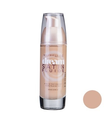  کرم پودر میبلین مدل دریم ساتین فلوئید بیگ دور 21 Maybelline Dream Satin Fluide Beige Dore 21 Foundation