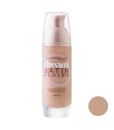  کرم پودر میبلین مدل دریم ساتین فلوئید سیبل 30 Maybelline Dream Satin Fluide Sable 30 Foundation