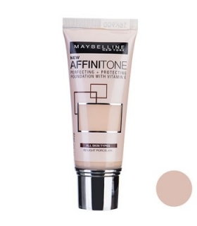  کرم پودر میبلین مدل افینیشن ان یو جی بی 02 Light Porce Maybelline Affinitione NU gb 02 Light Porce Foundation
