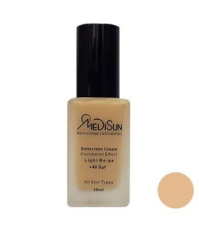  کرم پودر مدیسان SPF40 بژ روشن مناسب انواع پوست Medisun For All Skin SPF40 Foundation Light Beige 