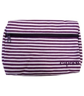 کیف لوازم آرایشی کاپریس مدل راه راه لنین Caprice Striped Linen Bag