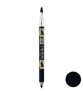 مداد چشم برس دار بورژوآ مدل افکت اسموکی اولترا بلک شماره 76 Bourjois Effet Smoky Ultra Black Eye Pencil 76