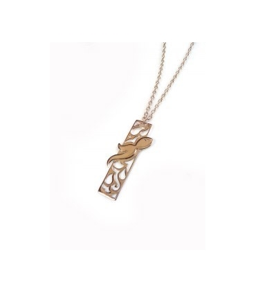 گردنبند دستساز نقره طرح ماهی و دریا کد S134