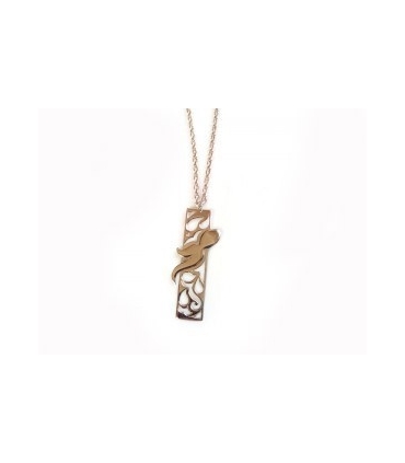 گردنبند دستساز نقره طرح ماهی و دریا کد S134