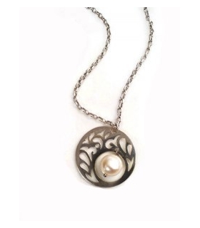 گردنبند نقره دستساز مروارید و اقیانوس کد S146