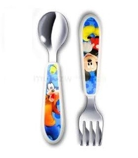 قاشق و چنگال فرست یرز مدل میکی موس The First Years Mickey Spoon and Fork