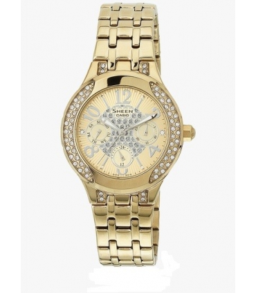 ساعت مچی عقربه ای زنانه کاسیو شین Casio Sheen SHE 3803GD 9AUDR