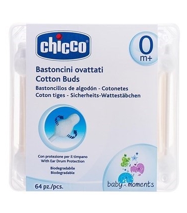 گوش پاک کن چیکو بسته 64 عددی Chicco Cotton Swab 64pcs