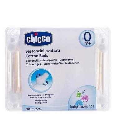 گوش پاک کن چیکو بسته 90 عددی Chicco Cotton Swab 90pcs