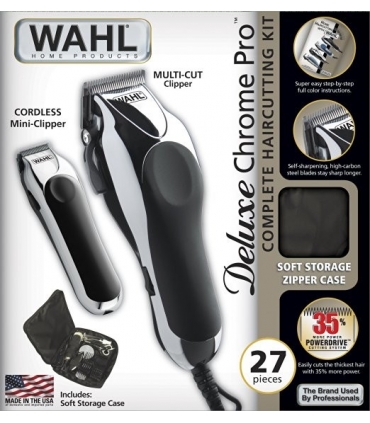 ماشین اصلاح سر و صورت وال Wahl 79524-1001 Deluxe Chrome Pro with Multi-Cut Clipper & Trimmer
