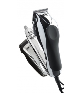 ست ماشین اصلاح وال مدل Wahl Chrome Pro Deluxe Mains Hair Clipper, Trimmer & Nasal Trimmer Set Chrome 79524-810 Gift Set