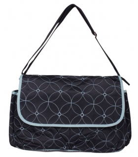 ساک لوازم کودک قهوه ای نوار آبی diaper bag 1154