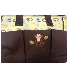 ساک لوازم کودک کارترز سبز و قهوه ای حیوانات Carters 428 diaper bag