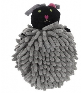 لیف حمام عروسکی مدل گربه طوسی Grey Cat Bath Fiber