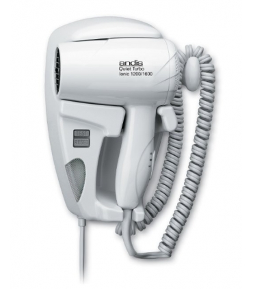 سشوار دیواری اندیس مدل Andis 1600W Quiet Hangup Hair Dryer with Night Light, White 30975