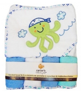 حوله کلاه دار و حوله دست طرح هشت پا کارترز Carters Octopus towel