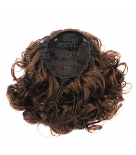 مو تکه ای مصنوعی زنانه متوسط Generic Hair Bun Medium Long Curly Synthetic Hairpiece