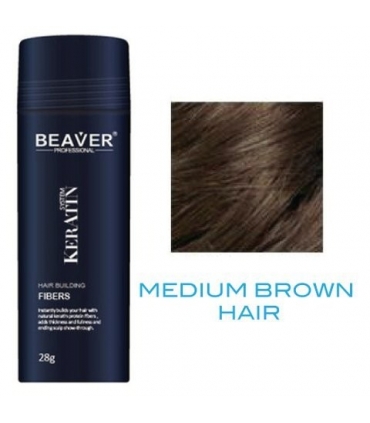 پودر پر پشت کننده مو بیور کراتین  Beaver Keratin Hair Building Fibers 28g