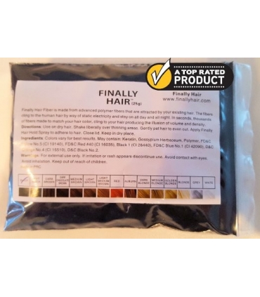 پودر پرپشت کننده مو فینالی هیر Hair Building Fibers Black 25 Grams Refill