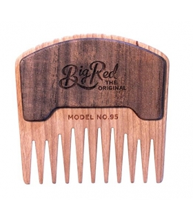 شانه ریش و سبیل چوبی Big Red Beard Combs - Handcrafted No. 95