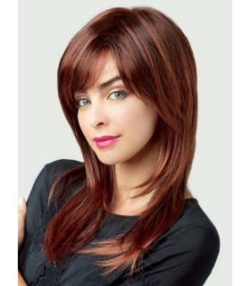 کلاه گیس (پوستیژ) زنانه بلند لیر قهوه ای چتری دار Layered Wig