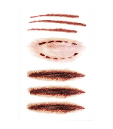 زخم مصنوعی Set of 5 Fake Scrach/Bite Scar Body Tattoo Stickers
