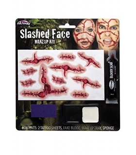 کیت جلوه های ویژه گریم Slashed Face Makeup Kit Costume Makeup