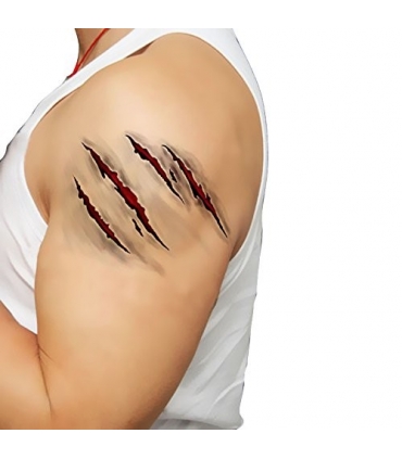 جلوه های ویژه گریم Special Effects - Life-like Bleeding Werewolf Walking Dead Scratch Wound
