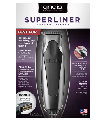 تریمر اصلاح اندیس با سر شیور  Andis Superliner Trimmer/Shaver Bonus Shaver Head Attachment 04890