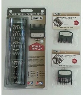 پک شانه ماشین اصلاح وال مدل Wahl Premium Cutting Guide with Metal Clip 8 Pack 3171-500