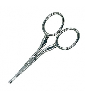 قیچی آرایشگری ریش و سبیل تویزرمن لبه گرد   Tweezerman Facial Hair Scissors