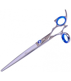 قیچی آرایشگری شارک 7 اینچی Sharkfin Gold Line Swivel Blue Right Handed Pet Grooming Shear
