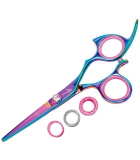 قیچی آرایشگری شارک رنگین کمان Shark Fin Beauty - Rainbow Standard Line 5.5" Non Swivel Hair Shear