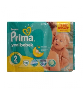 پوشک پمپرز پریما بسته 78 عددی سایز 2 Pampers Prima 1416 Diaper Size 2 Pack of 78