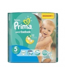 پوشک پمپرز پریما بسته 36 عددی سایز 5 Pampers Prima 1419 Diaper Size 5 Pack of 36