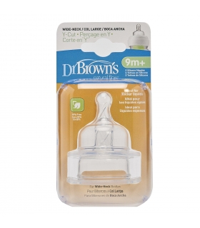 سر شیشه دکتر براون 2 عددی 9 ماهه لول 4 دی 363 Dr Brown's Teats D363 for 9m Level 4