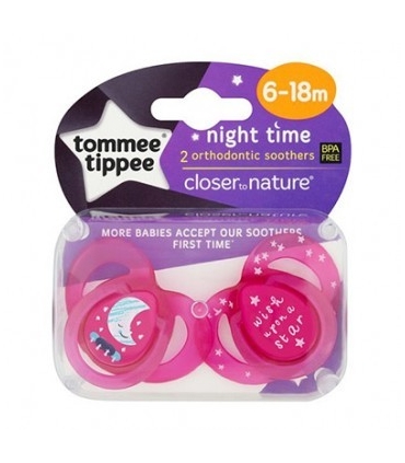 پپستانک ارتودنسی تامی تیپی مدل TT43336264 شبرنگ بسته 2 عددی Tommee Tippee TT43336264 Orthodontic